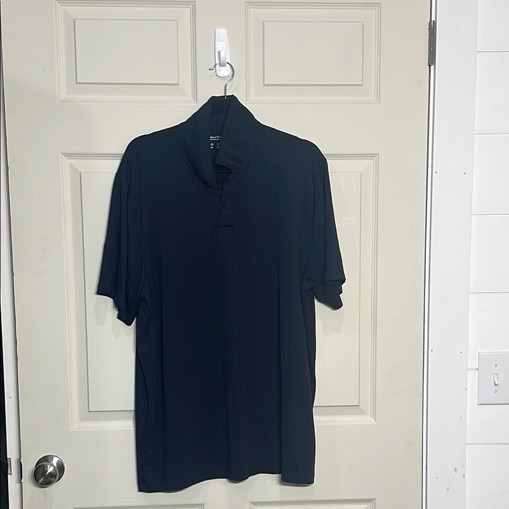 Abercrombie & Fitch Black Polo Shirt Short Sleeve Knit